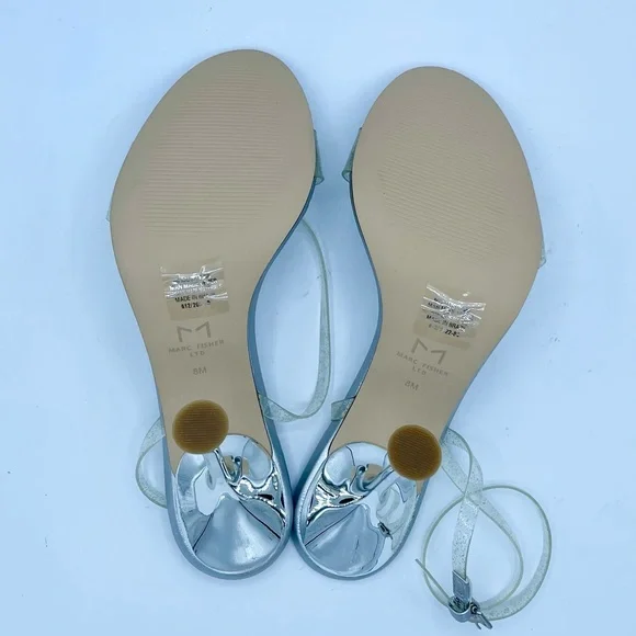 WKND SALE ONLY Marc Fisher Calisty Elegant Silver Women's Heels Sz 8M - Picture 8 of 14